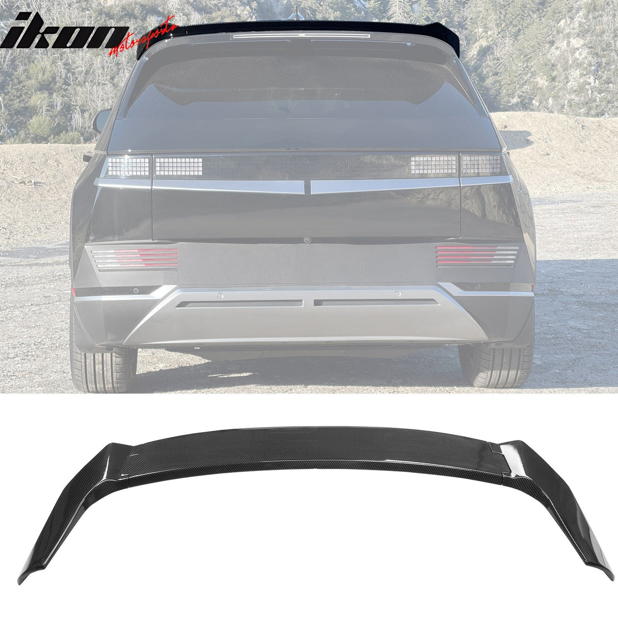 2022-2024 Hyundai Ioniq 5 Carbon Fiber Print Trunk + Roof Spoiler ABS