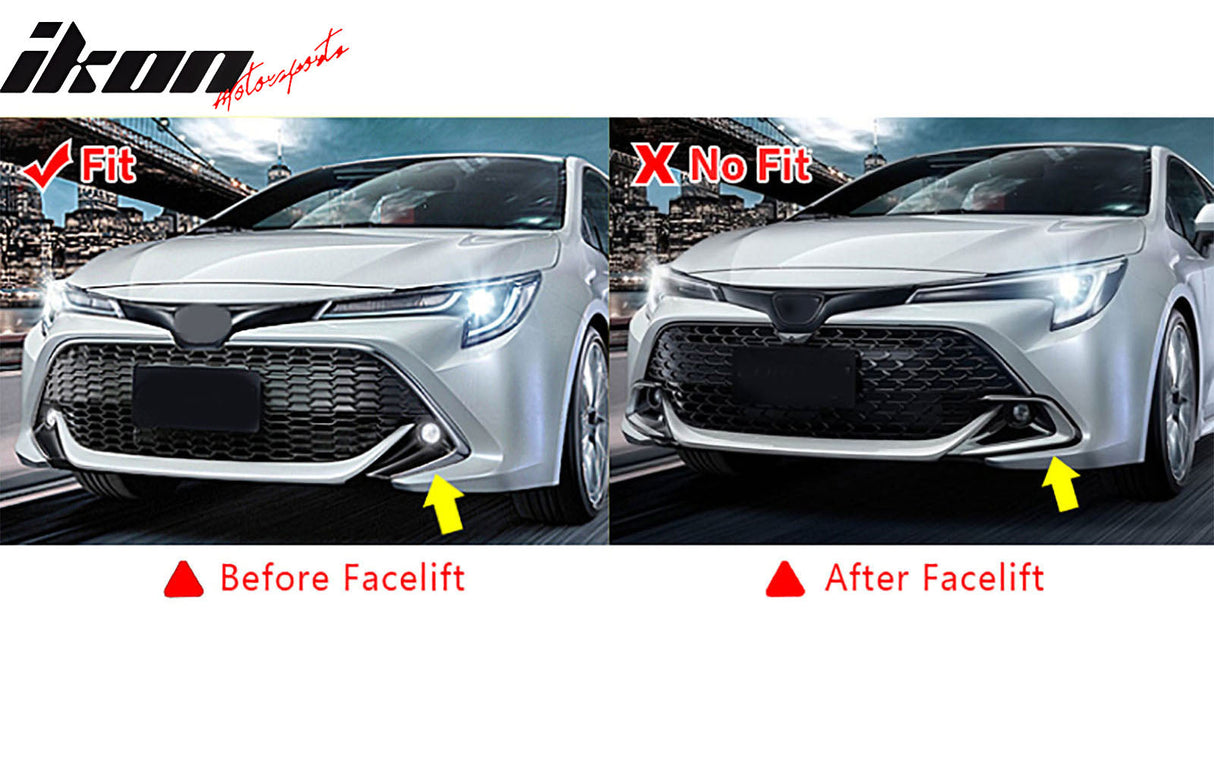 2019-2021 Toyota Corolla Auris 5-Door Matte Black 3PC Front Bumper Lip
