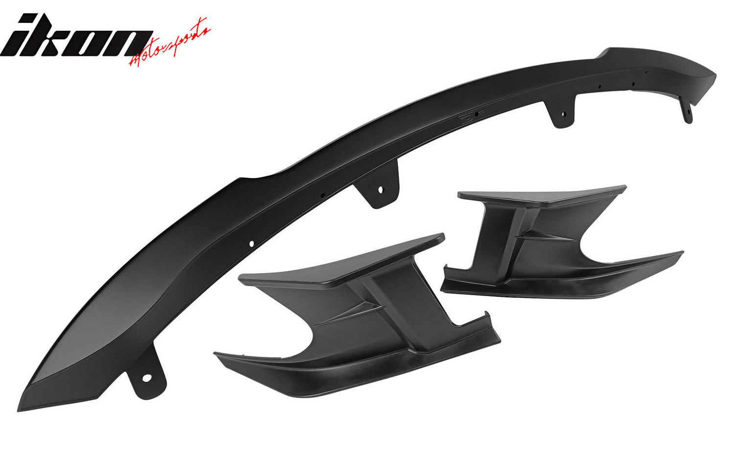 2019-2021 Toyota Corolla Matte Black Front Bumper Lip + Side Canards