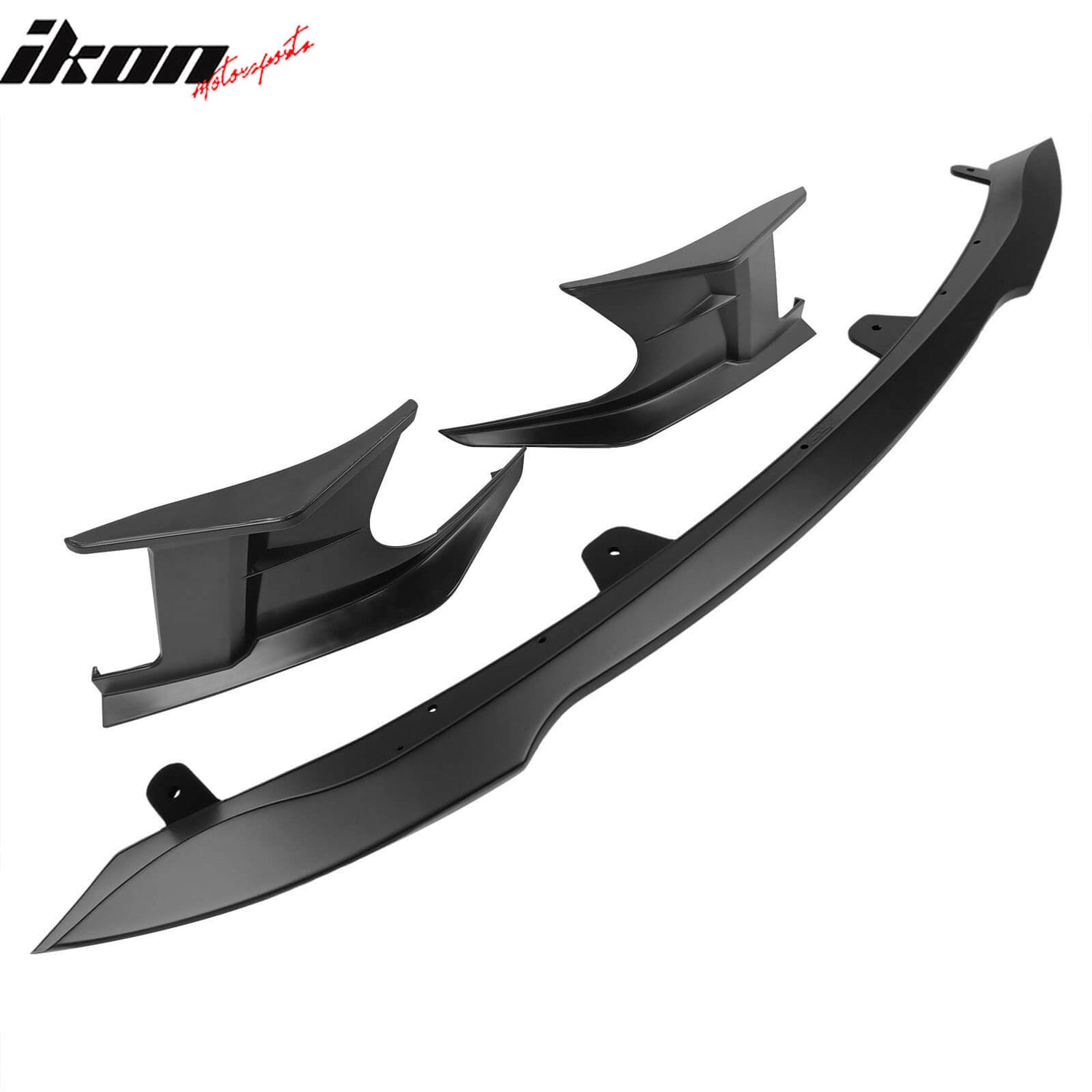 2019-2021 Toyota Corolla Matte Black Front Bumper Lip + Side Canards
