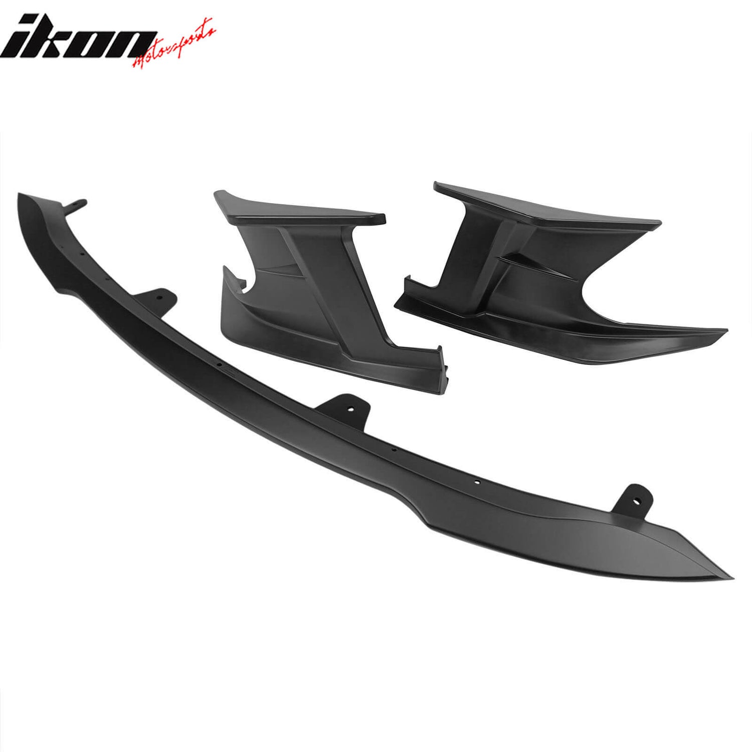 2019-2021 Toyota Corolla Matte Black Front Bumper Lip + Side Canards
