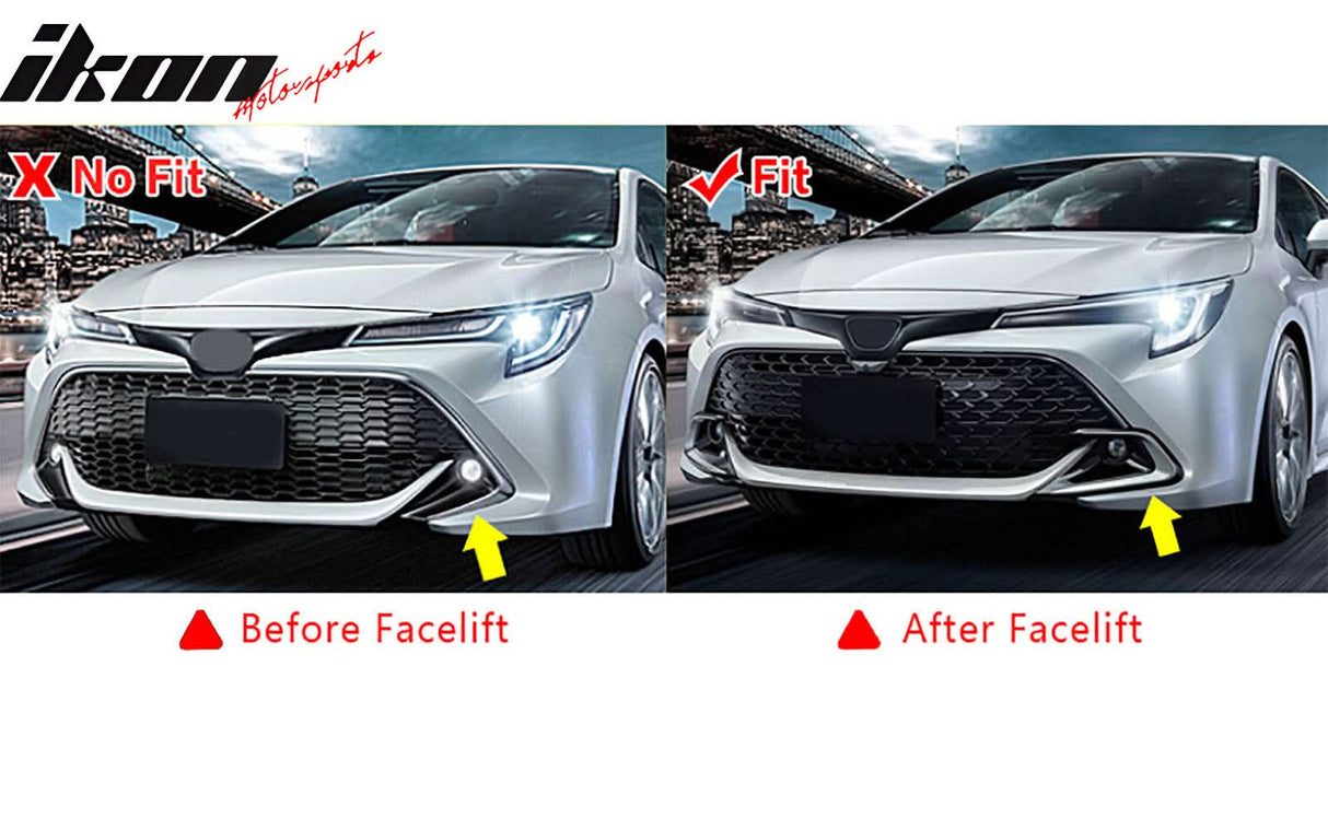2022-2025 Toyota Corolla Auris 5-Door Matte Black 3PC Front Bumper Lip