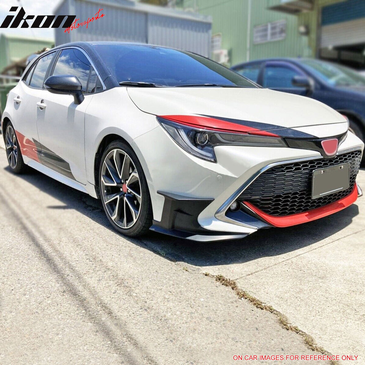 2022-2023 Toyota Corolla Gloss Black Front Bumper Lip + Side Canards