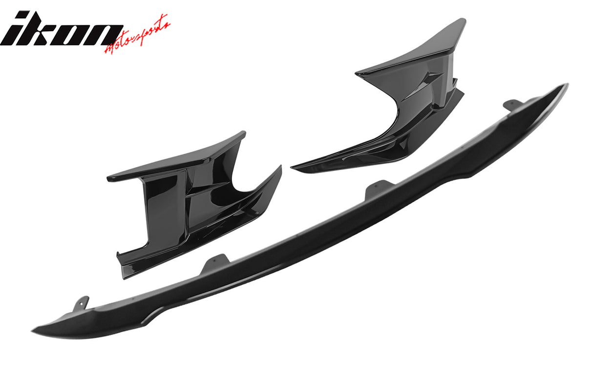 2022-2023 Toyota Corolla Gloss Black Front Bumper Lip + Side Canards