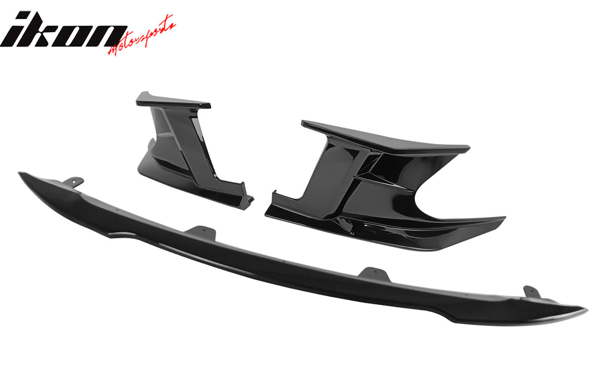 2022-2023 Toyota Corolla Gloss Black Front Bumper Lip + Side Canards