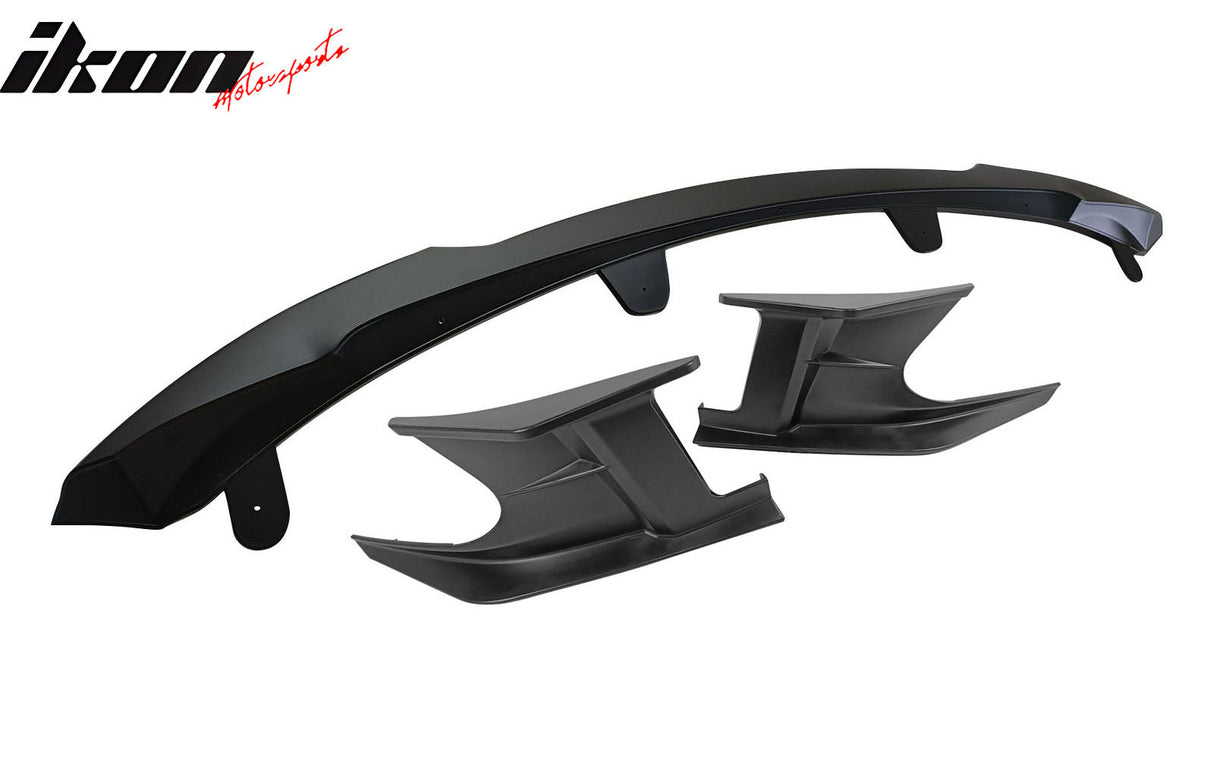 2022-2023 Toyota Corolla Matte Black Front Bumper Lip + Side Canards
