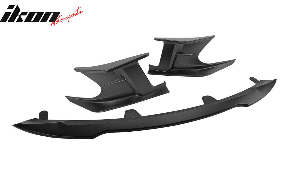 2022-2023 Toyota Corolla Matte Black Front Bumper Lip + Side Canards