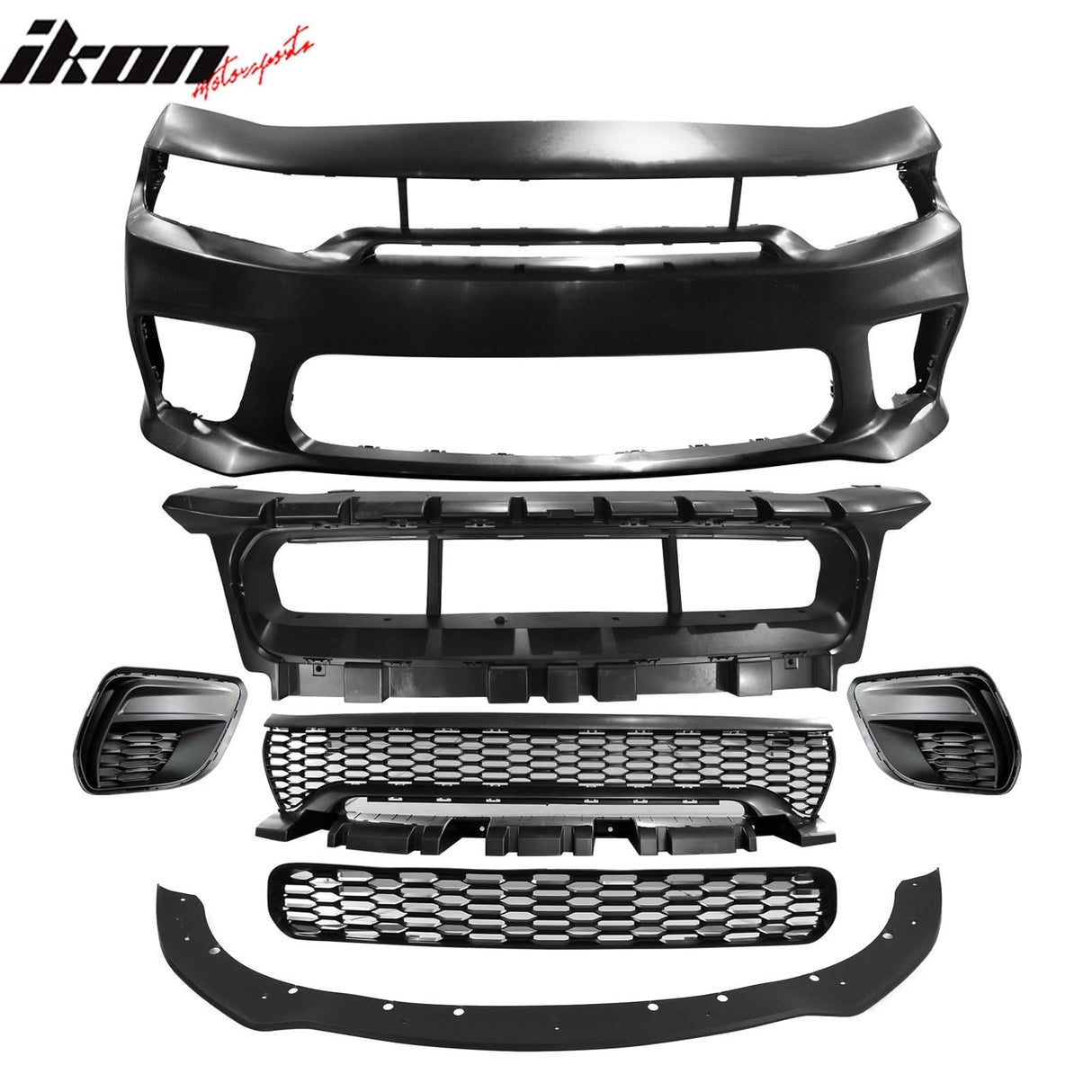 2015-2023 Dodge Charger Front Bumper Cover Grill Kit Widebody Black P