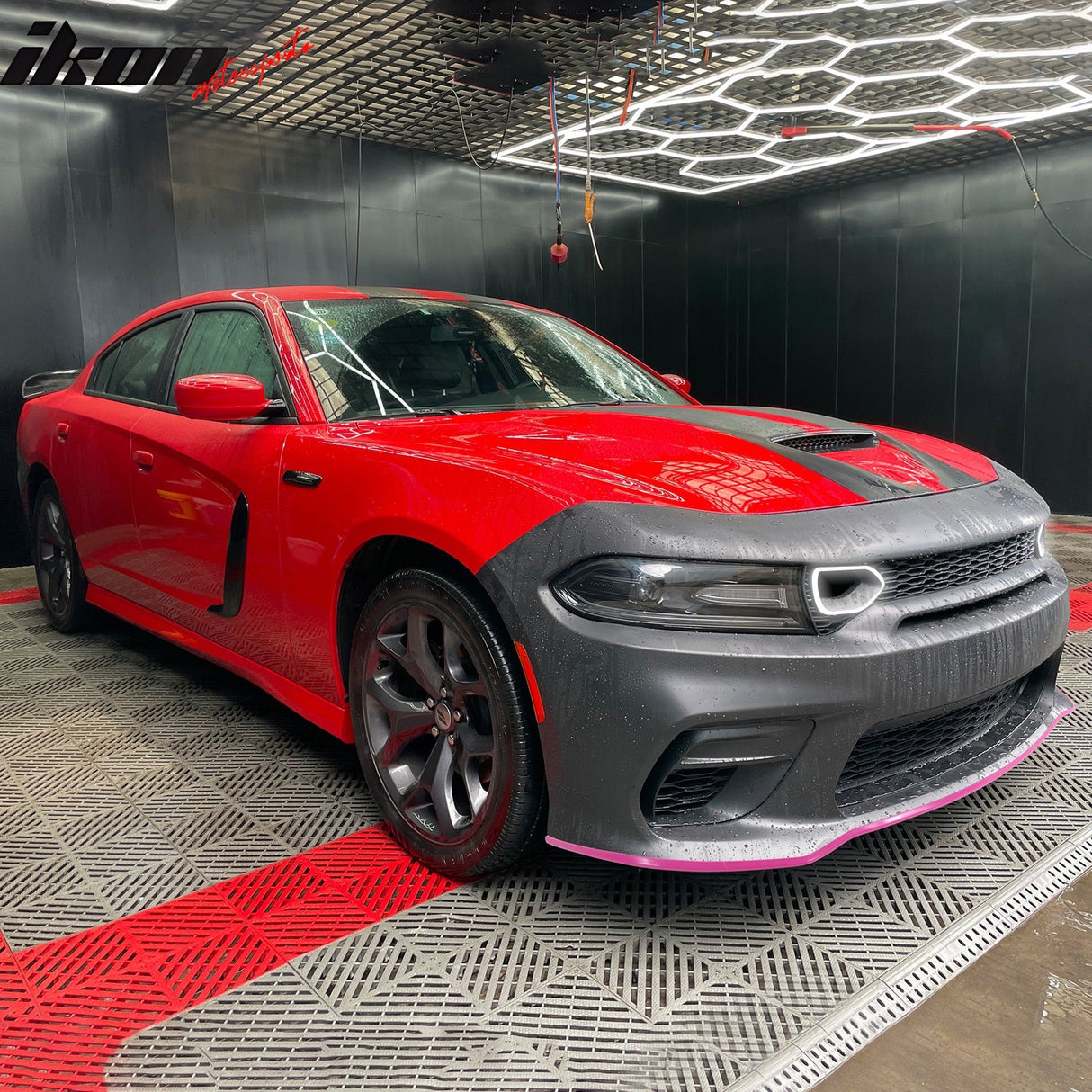 2015-2023 Dodge Charger Widebody SRT LED Bumper Cover Pink Lip PP