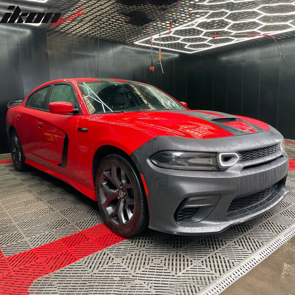 2015-2023 Dodge Charger Widebody SRT Bumper Cover Matte Black Lip PP