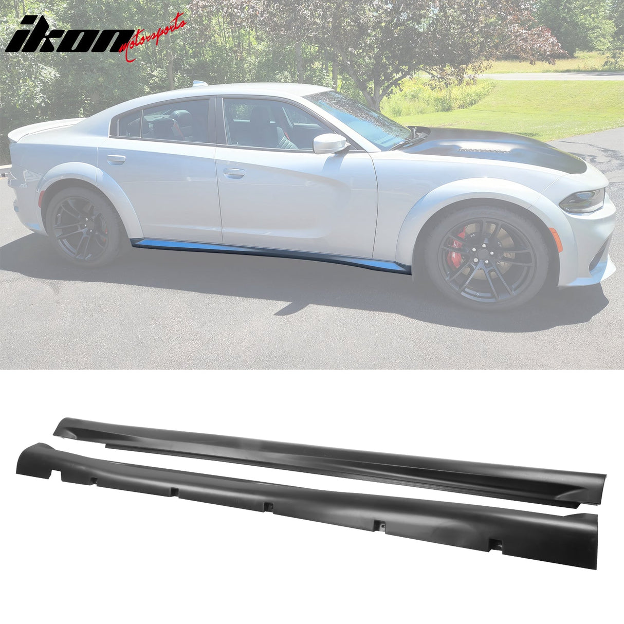 2015-2023 Dodge Charger IKON Gloss Black Front Rear Bumper Covers PP