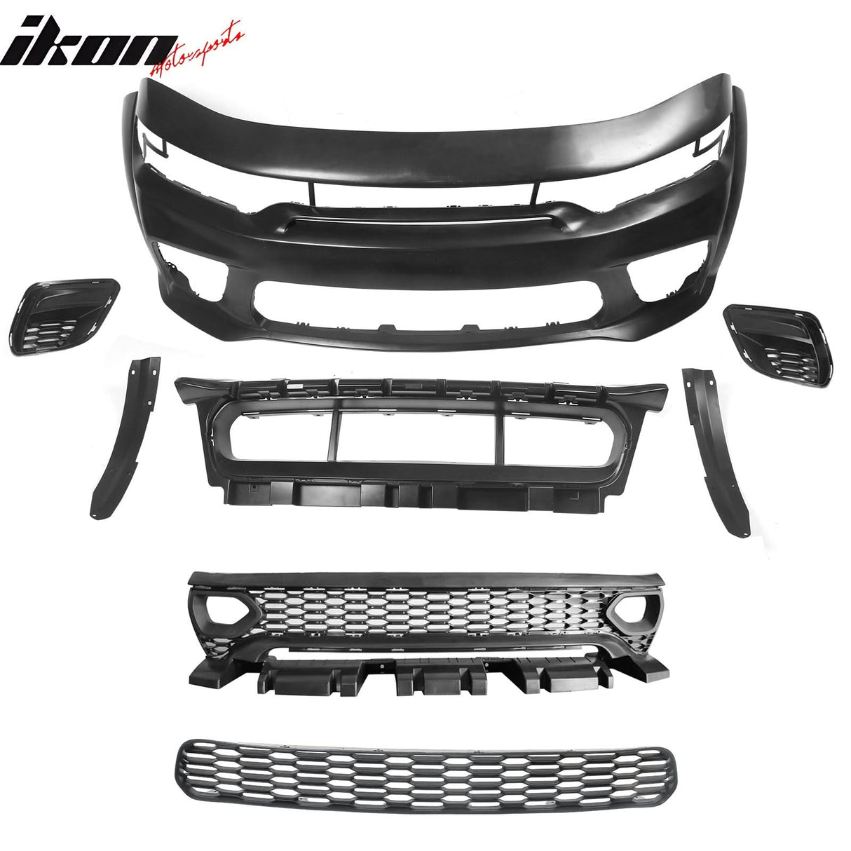 2020-2023 Dodge Charger Widebody Front Bumper Cover W/ SRT Grilles PP