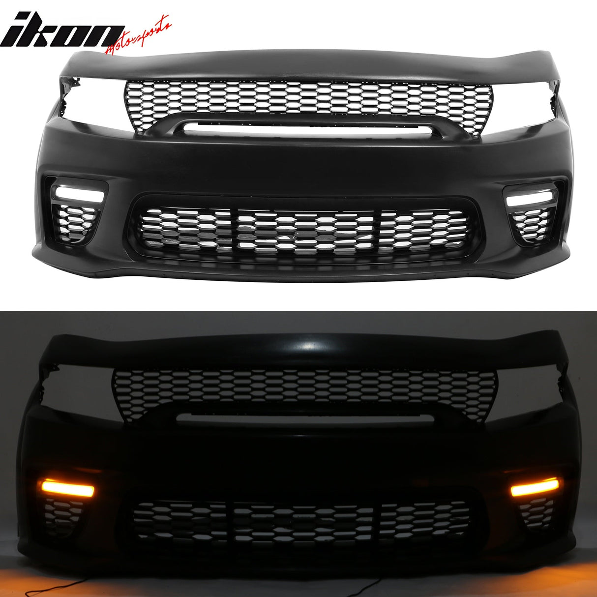 2015-2023 Dodge Charger IKON Matte Black Rear Bumper Cover Diffuer PP