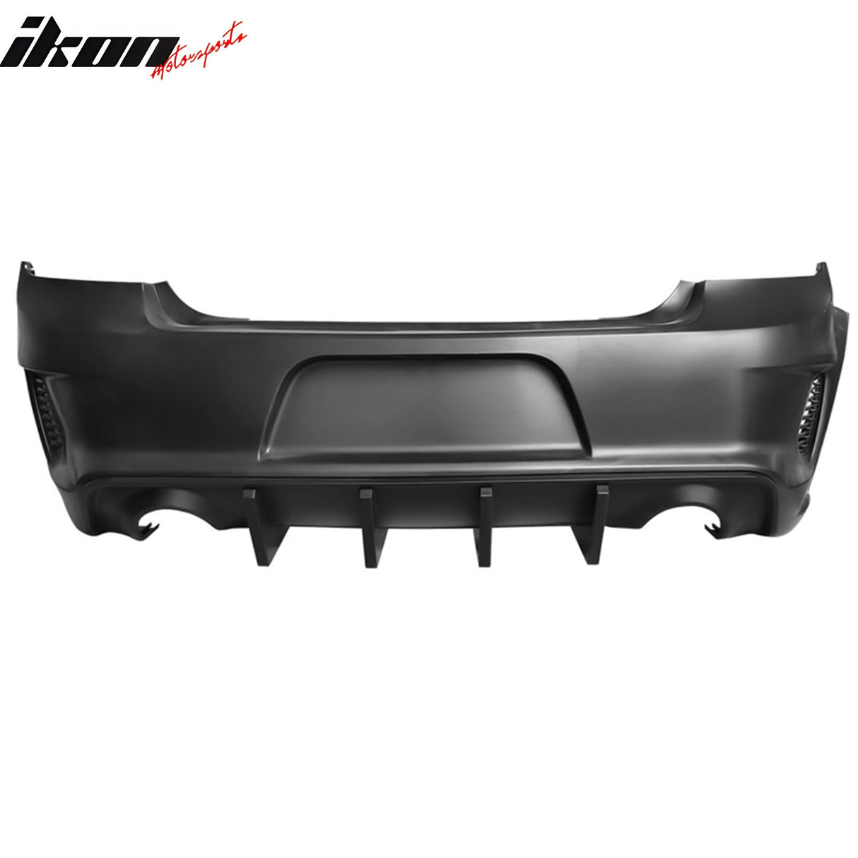 2015-2023 Dodge Charger IKON Matte Black Rear Bumper Cover Diffuer PP
