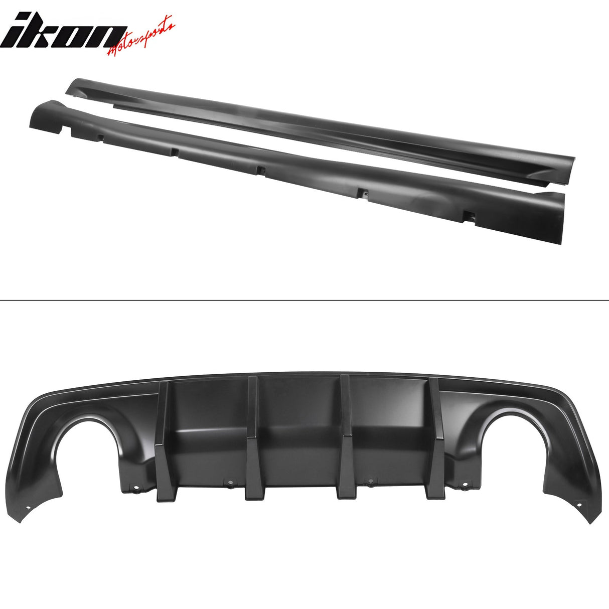2015-2023 Dodge Charger IKON Matte Black Rear Bumper Cover Diffuer PP