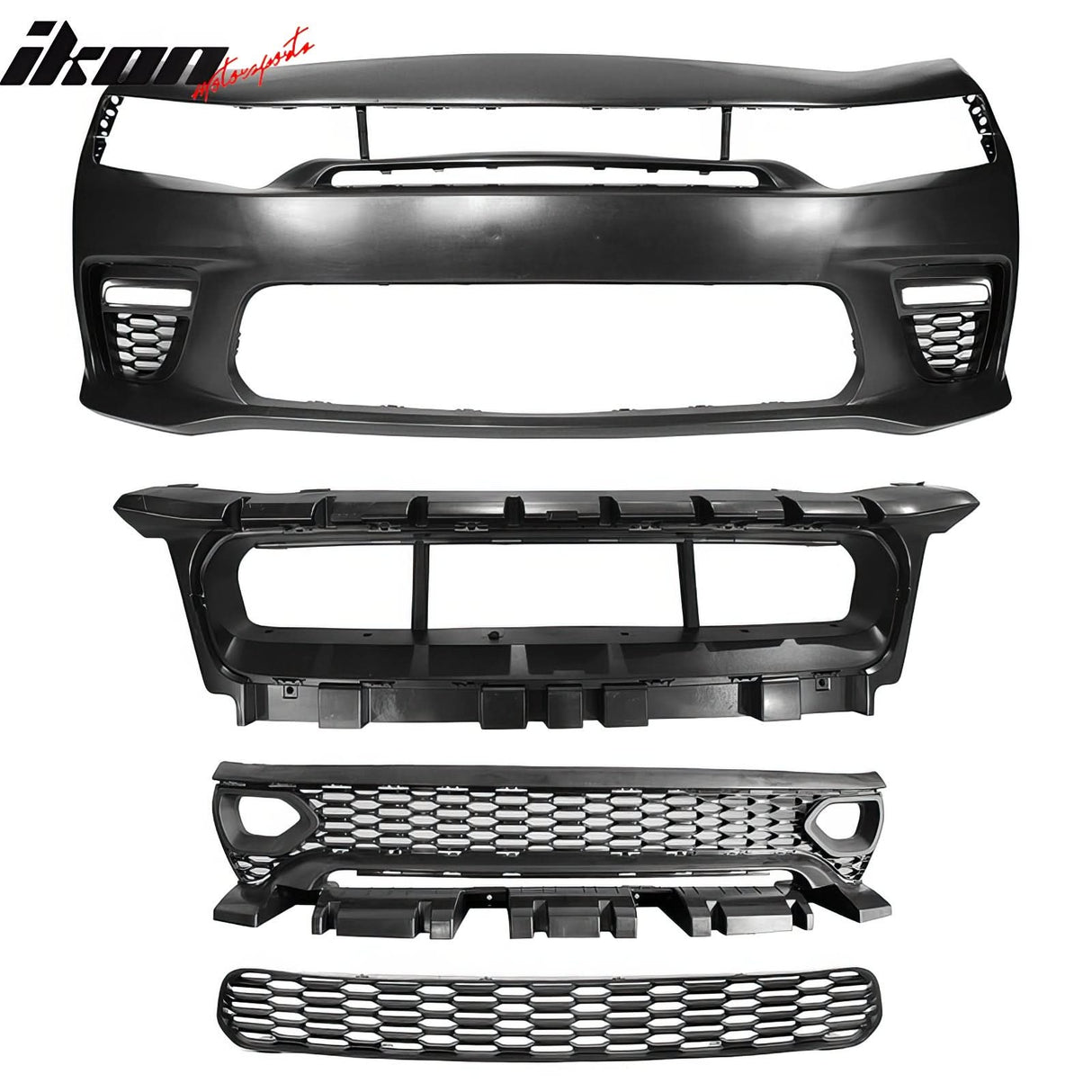 2015-2023 Dodge Charger Widebody SRT Black LED Front Bumper Kits PP