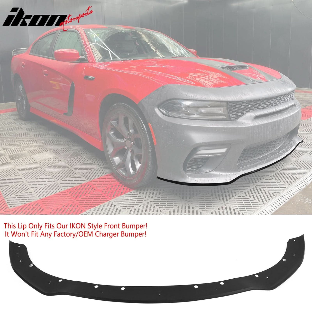2015-2023 Dodge Charger Front Bumper Cover Grill LED Widebody Black P