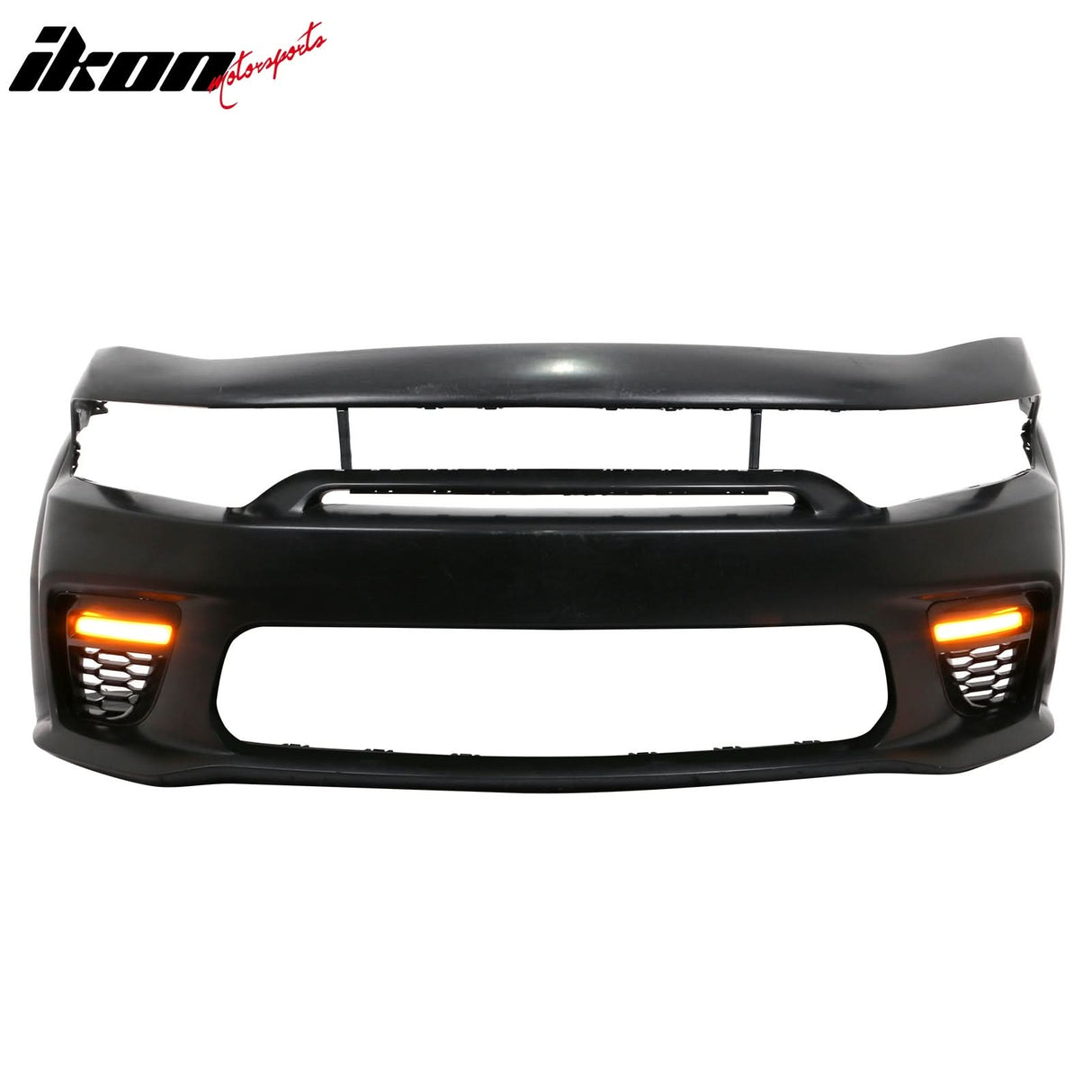 2015-2023 Dodge Charger Widebody LED Bumper Cover Matte Black Lip PP