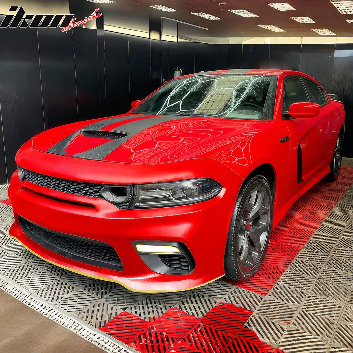 2015-2023 Dodge Charger Widebody SRT Bumper Cover Yellow Lip LED