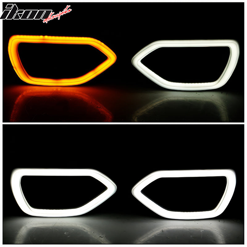 2015-2023 Dodge Charger Widebody LED Bumper Cover Matte Black Lip PP