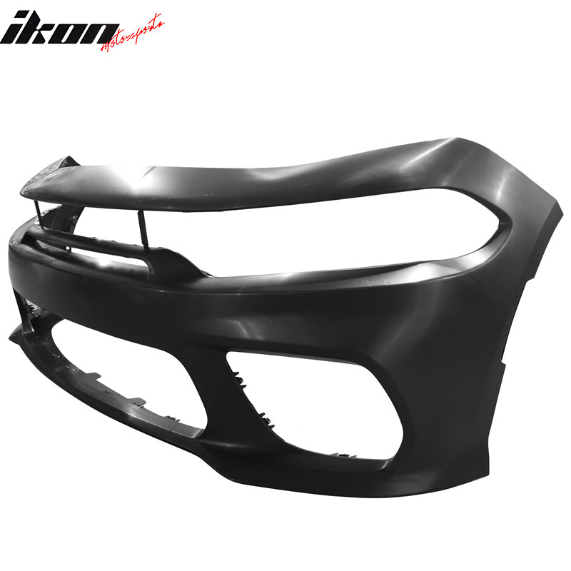 2015-2023 Dodge Charger Widebody SRT LED Front Bumper Matte Black Lip
