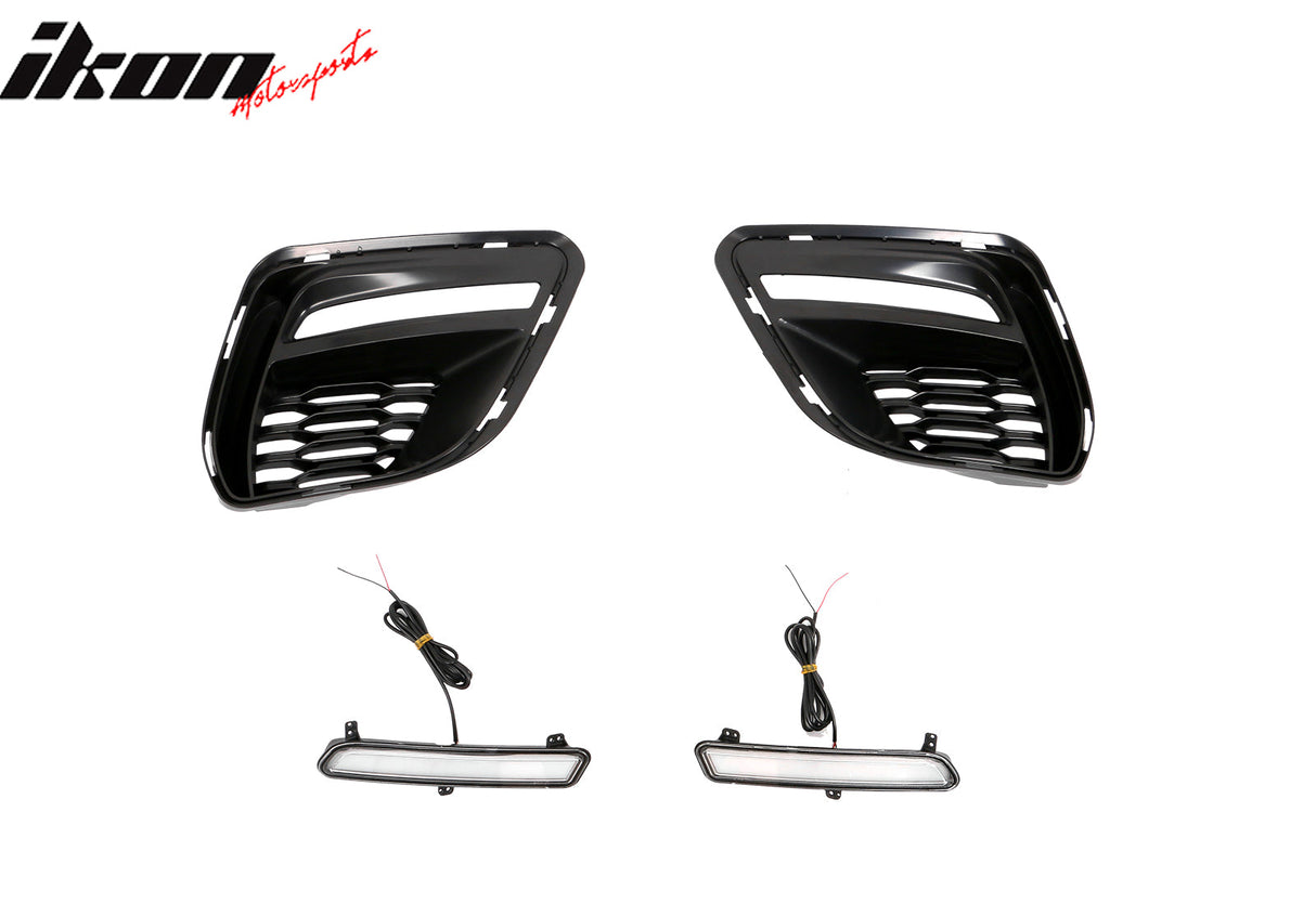 2015-2023 Dodge Charger Widebody SRT Front Bumper Yellow Lip PP LED