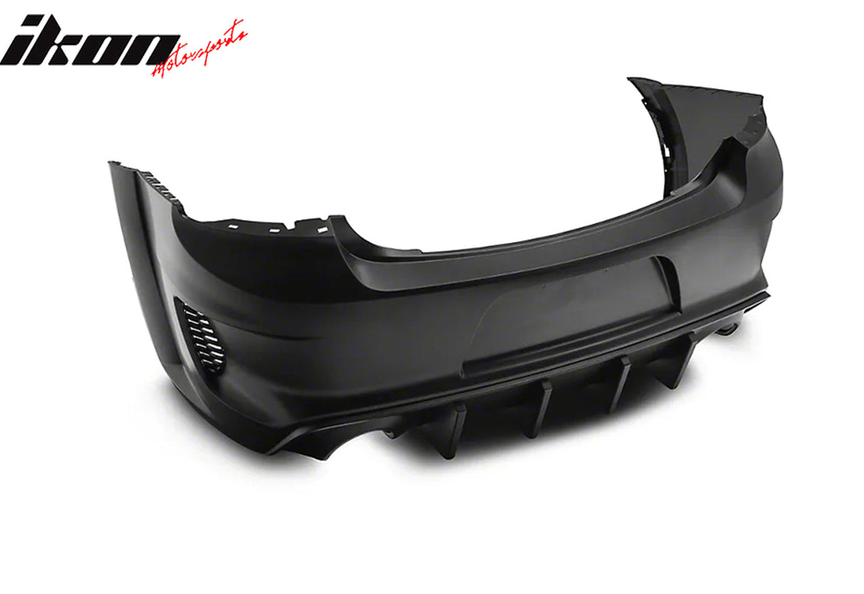 2015-2023 Charger IKON Matte Black Front Rear Bumper Covers LED PP