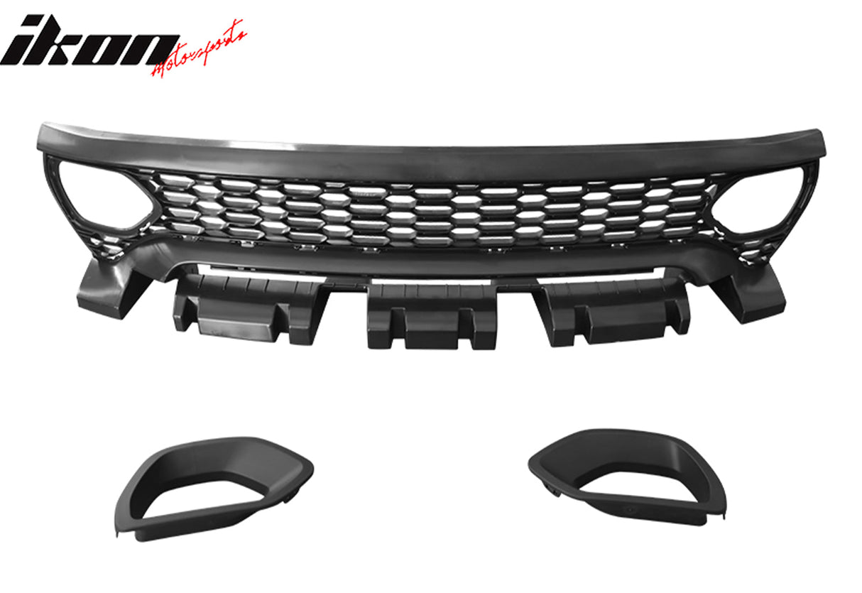 2015-2023 Charger IKON Gloss Black Front Rear Bumper Covers LED PP