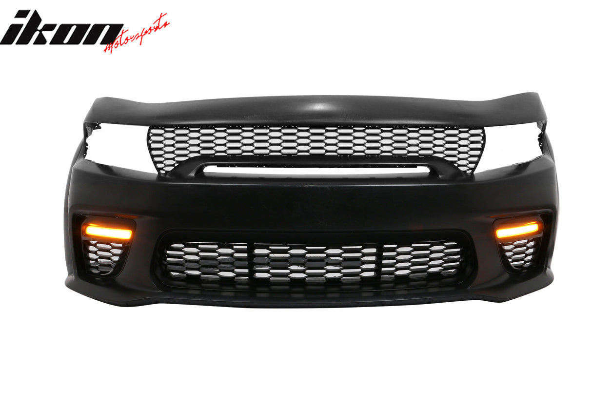 2020-2023 Dodge Charger Widebody Front Bumper Cover W/ Grille LED PP