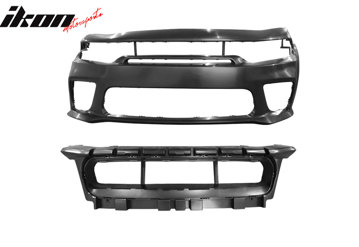 2020-2023 Dodge Charger Widebody Front Bumper Cover W/ Grille LED PP