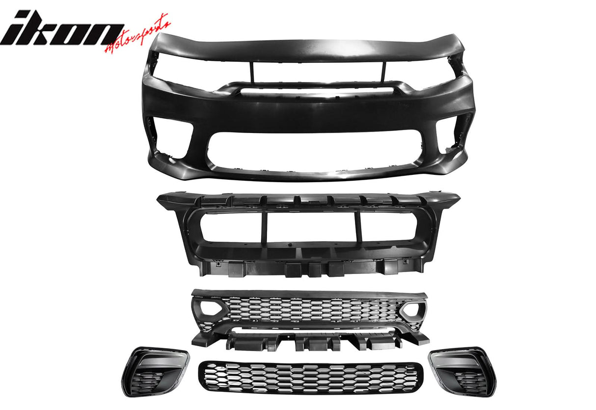 2020-2023 Dodge Charger Widebody Bumper Cover W/ SRT Grilles LED PP
