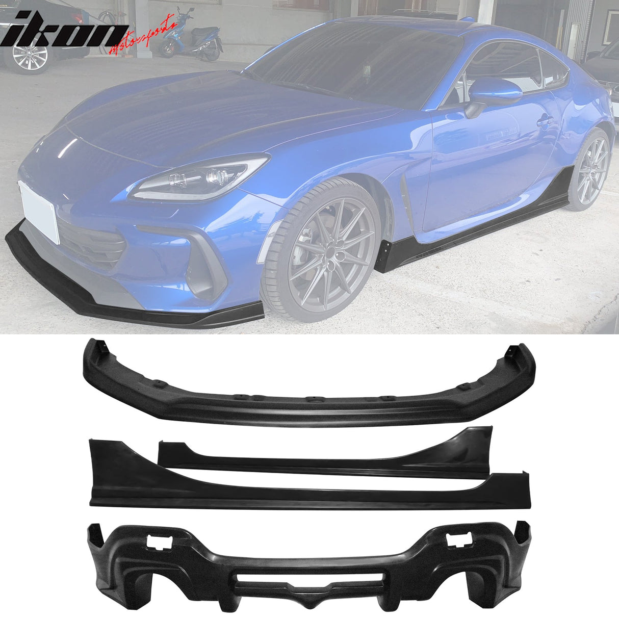 2022-2025 Subaru BRZ PU Front Bumper Lip+ Rear Diffuser+ Side Skirts