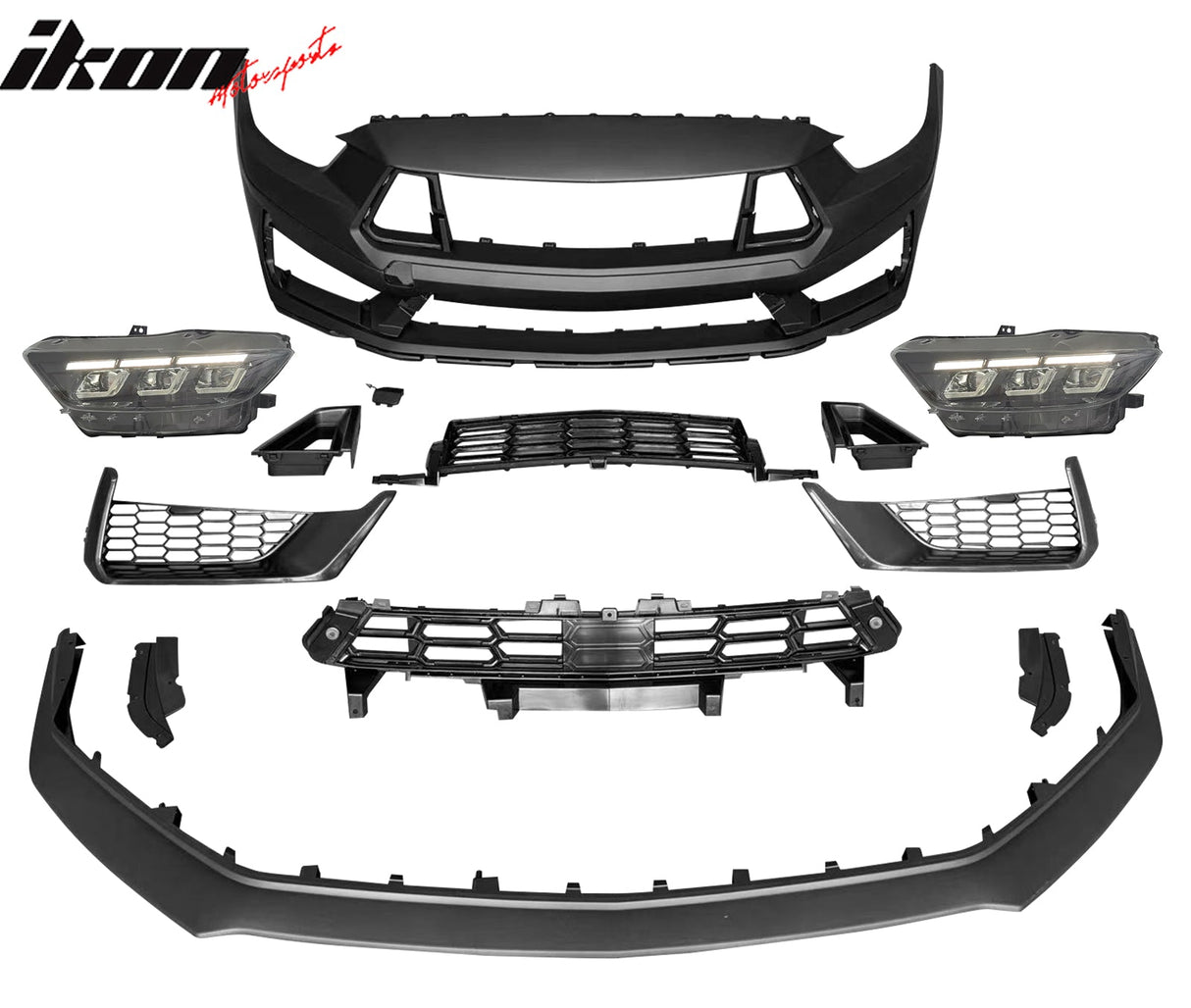 2015-2017 Ford Mustang Dark Horse Style Front Bumper Cover Headlight