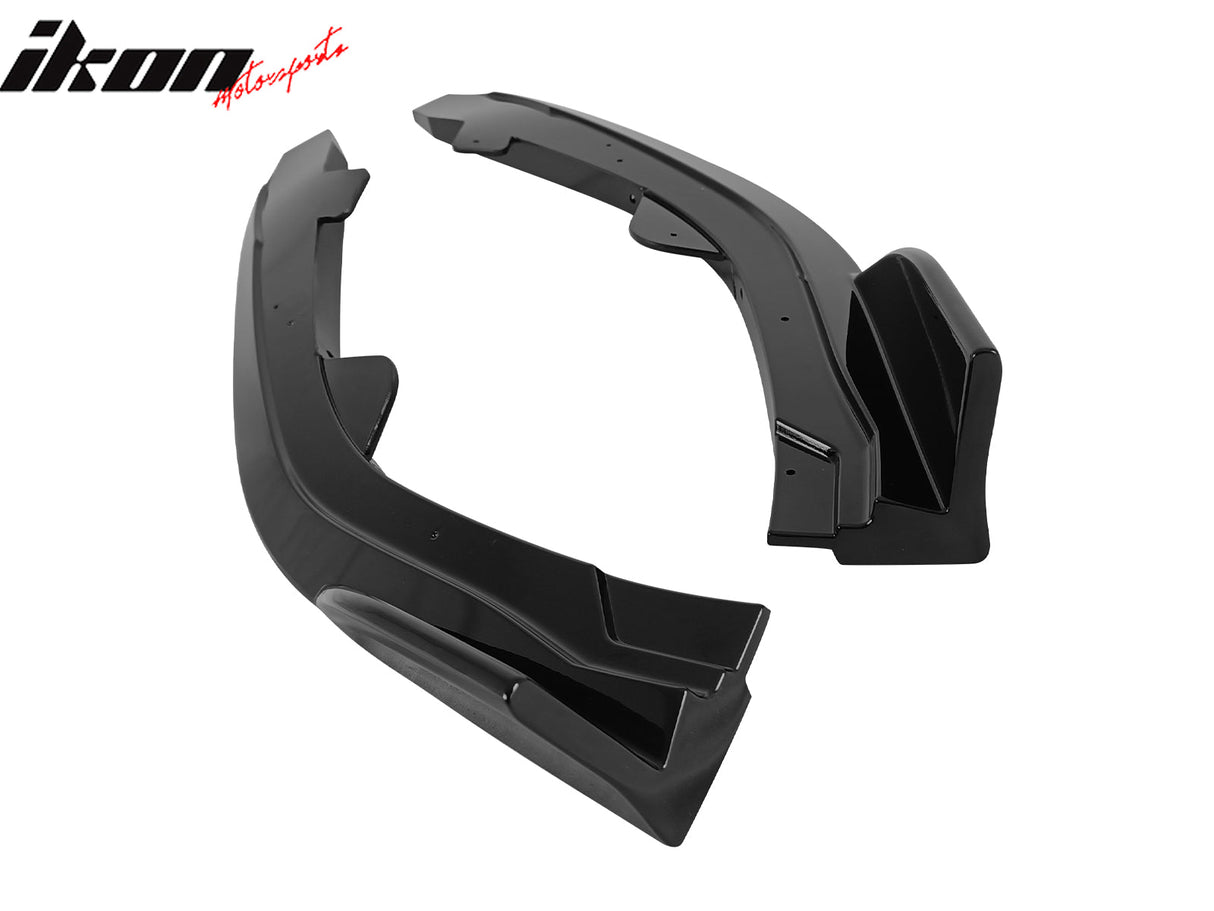 2019-2025 Toyota Corolla Gloss Black Front Splitters + Side Canards