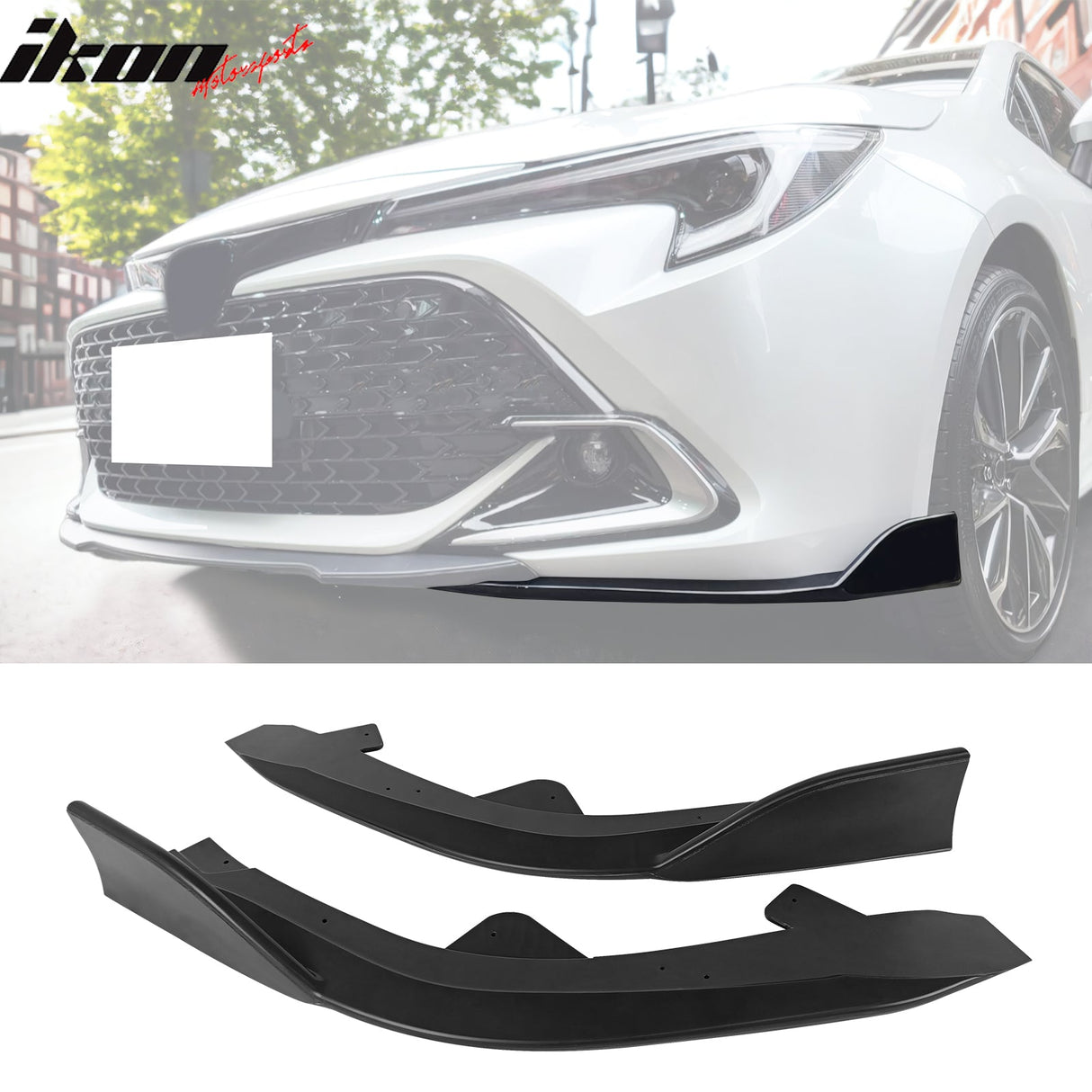 2019-2025 Toyota Corolla Matte Black Front Splitters + Side Canards