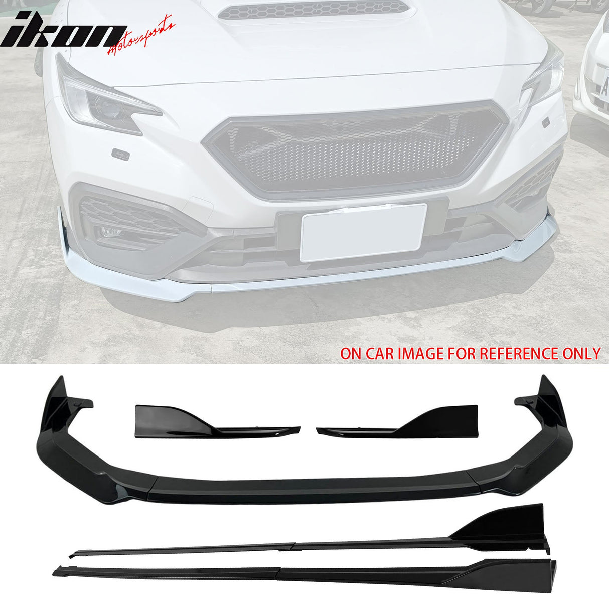 2022-2025 Subaru WRX D Gloss Black Front Rear Bumper Lip Corner Aprons