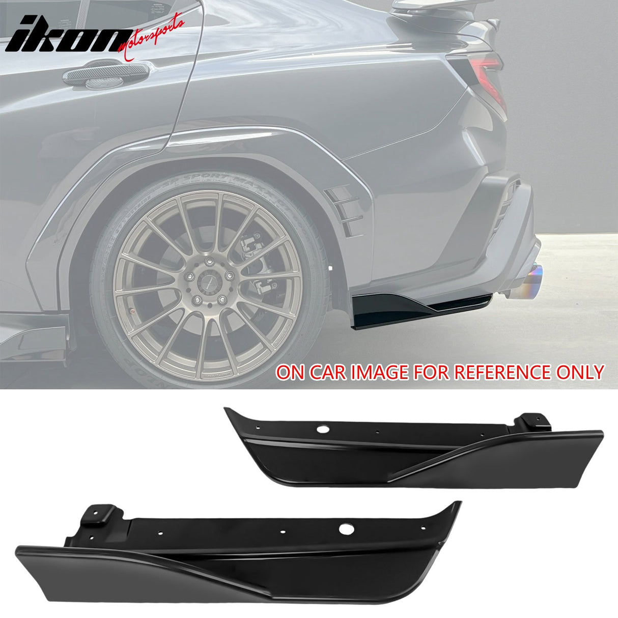 2022-2025 Subaru WRX D Matte Black Front Rear Bumper Lip Corner Aprons