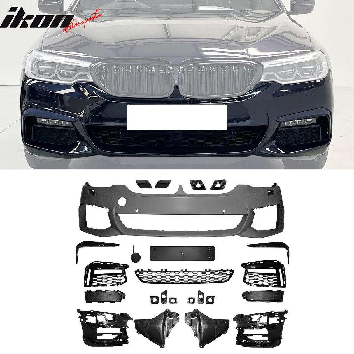 2017-2020 BMW G30 5 Series M-Tech Front Rear Bumper Covers Side Skirts