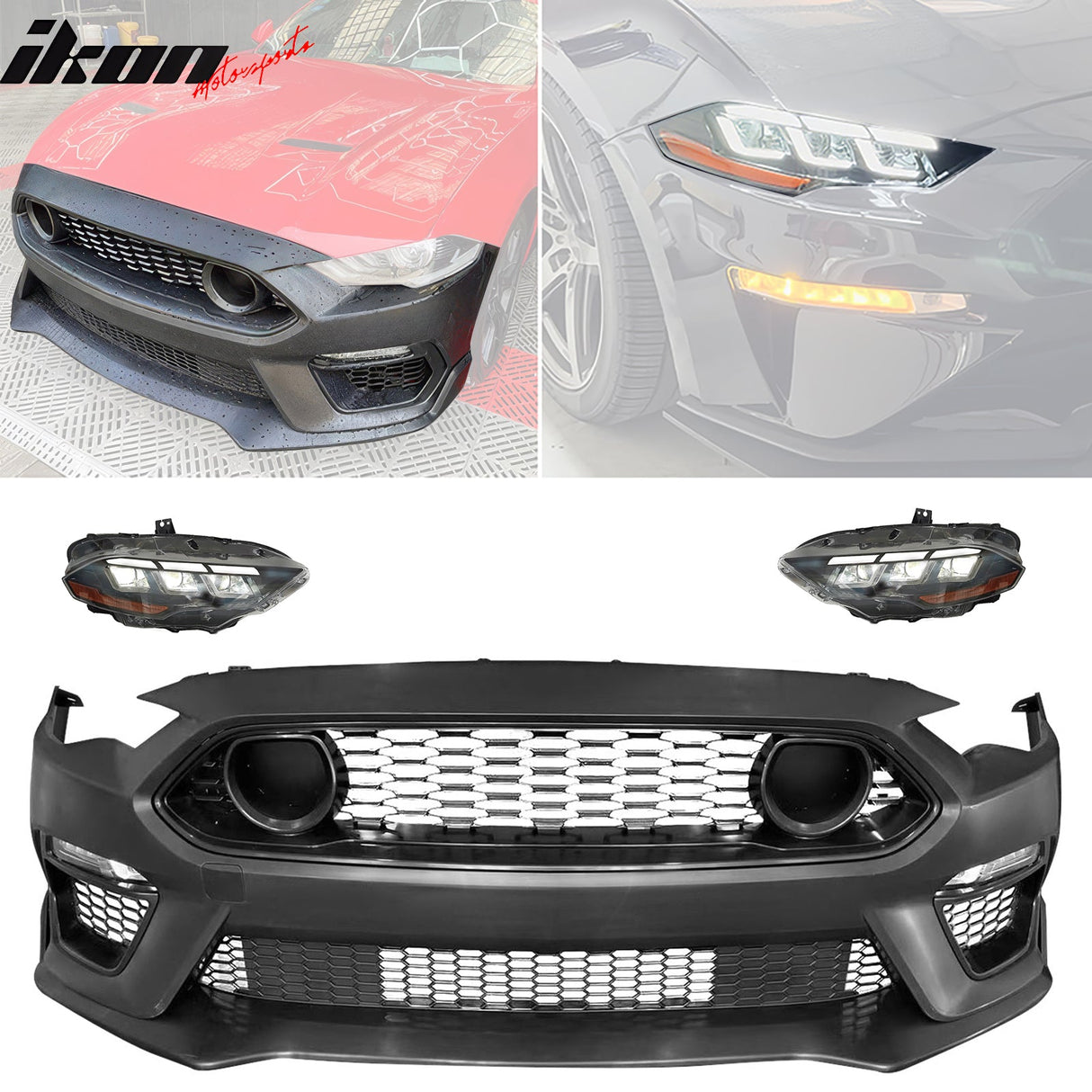2018-2023 Ford Mustang Mach 1 Front Bumper Cover 2024 Headlights PP