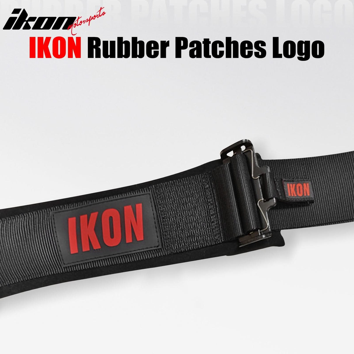 Universal 3" Wide 4 Point Buckle Racing Seat Belt Harness Nylon Black