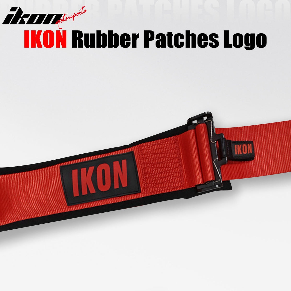 Universal 3" Wide 4 Point Buckle Racing Seat Belt Harness Nylon Red