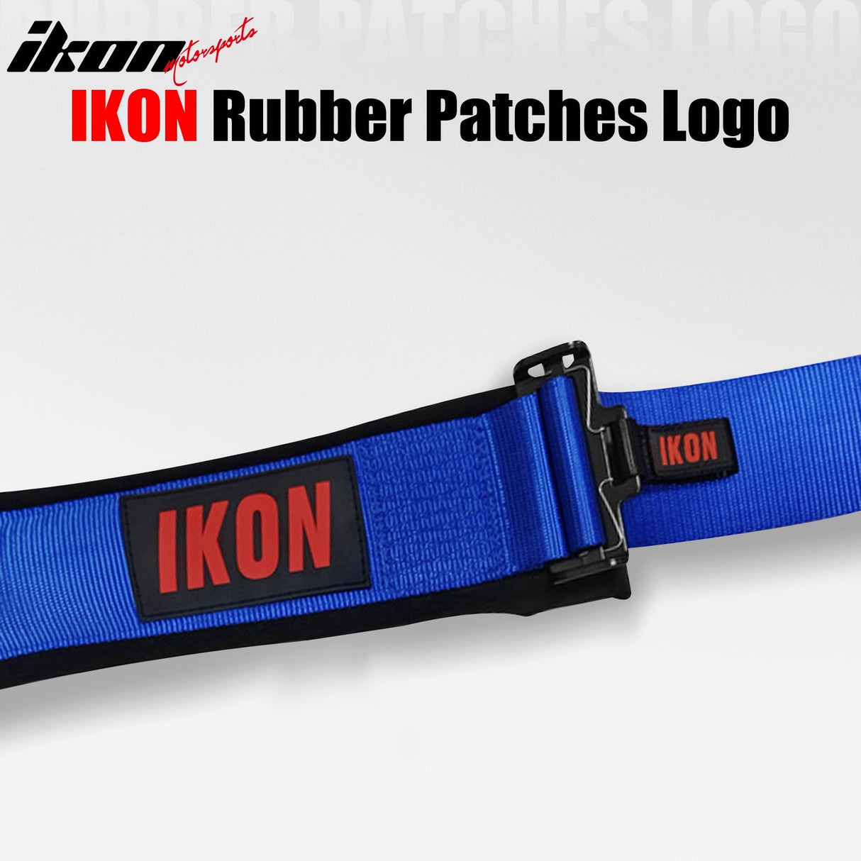 Universal 3" Wide 4 Point Buckle Racing Seat Belt Harness Nylon Blue