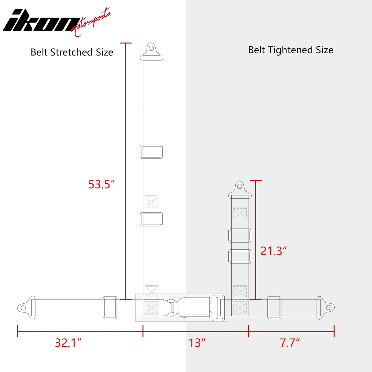 Universal Racing Bucket Seats W/ Slider 4 Point 3" Belt Harness Gray