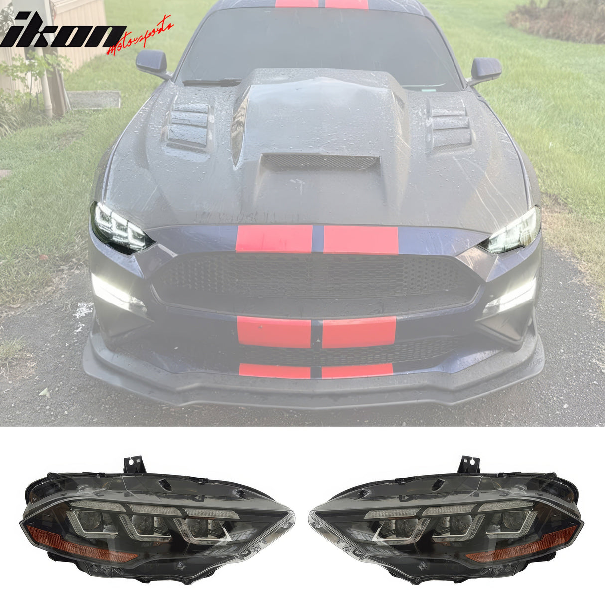 2018-2023 Ford Mustang Mach 1 Front Bumper Cover 24+ Headlights W/ Lip