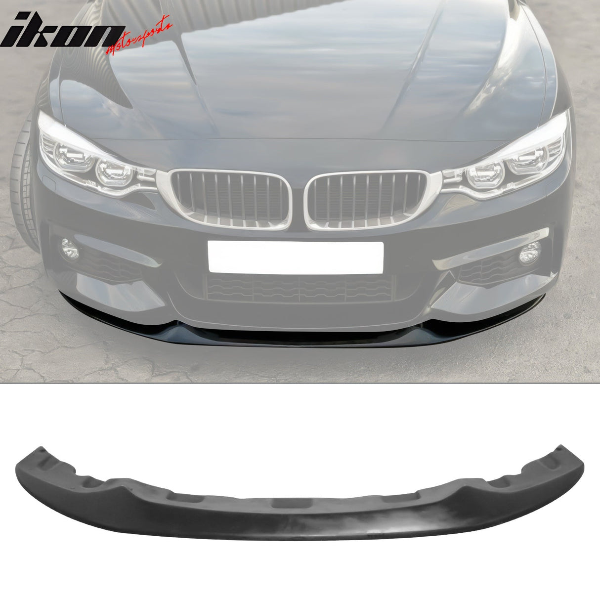 2014-2020 BMW F32 F33 F36 Front Bumper Lip PU + Matte Black Splitter