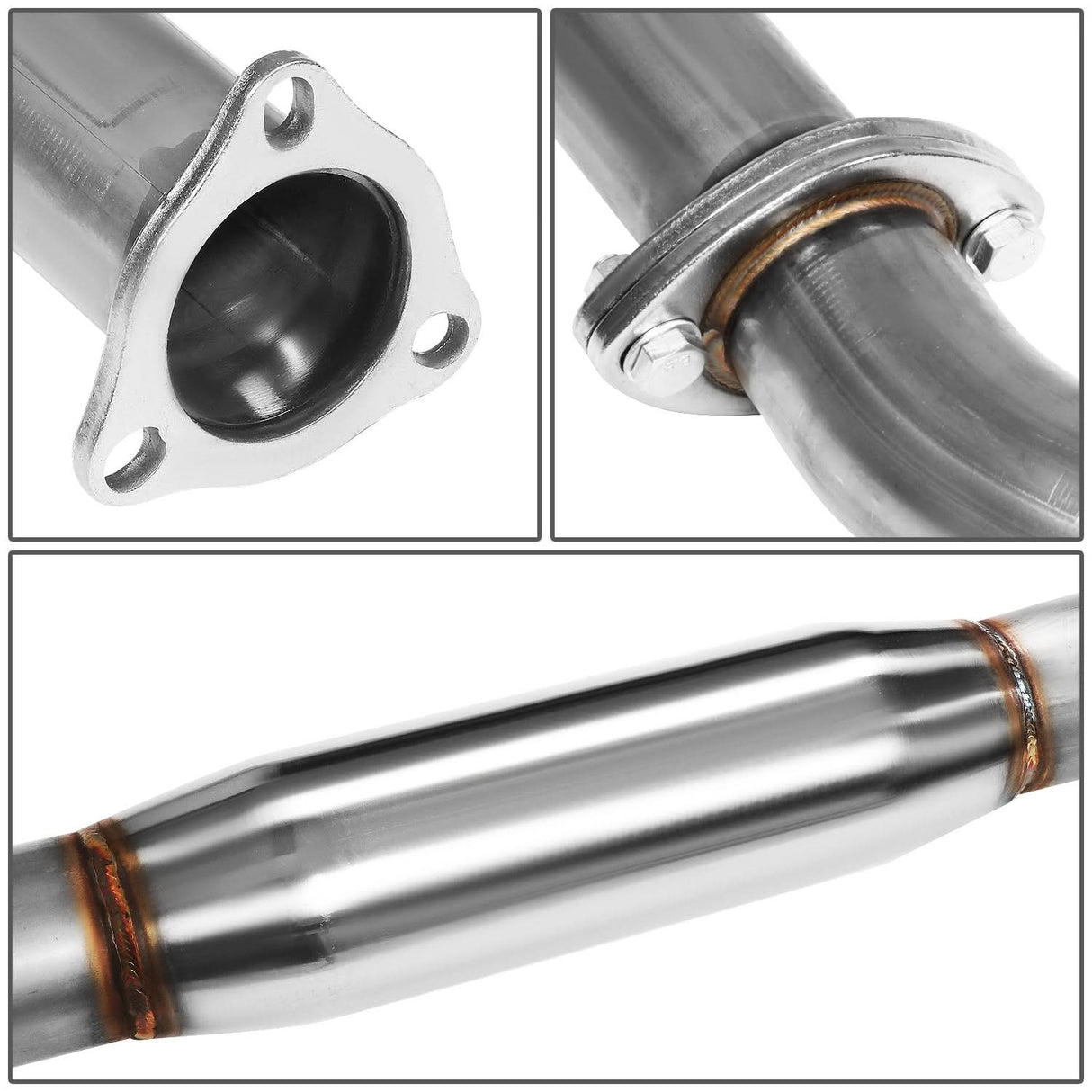 98-02 Honda Accord V6 Dual Burnt Tip Catback Exhaust Stainless Steel