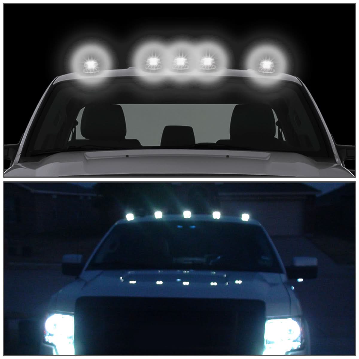 99-15 Ford Super Duty Chrome Housing White LED Cab Light