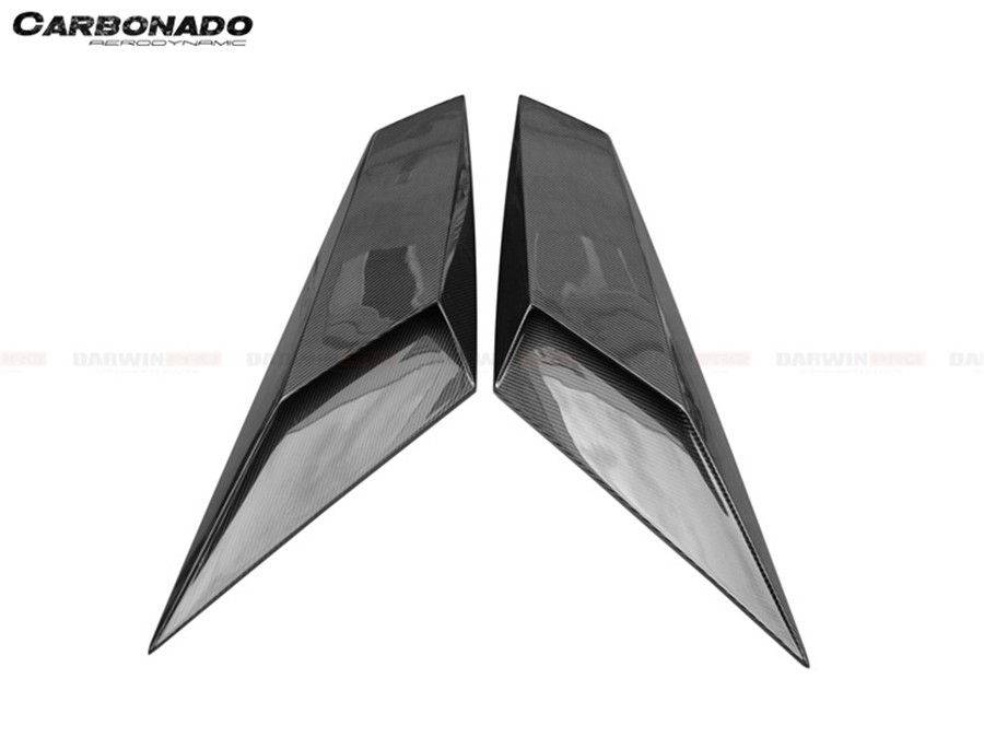 2011-2016 Lamborghini Aventador Style Carbon Fiber Rear Side Scoops Carbonado (DM) Fits: LP700, LP720 Coupe and Roadster