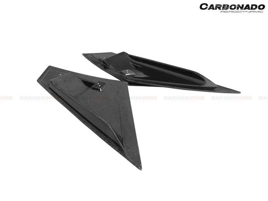 2011-2016 Lamborghini Aventador Style Carbon Fiber Rear Side Scoops Carbonado (DM) Fits: LP700, LP720 Coupe and Roadster