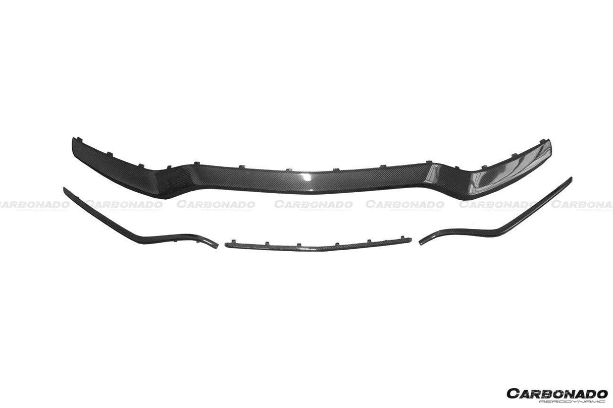 2015-2021 Mercedes Benz W205 C63 S AMG Sedan Coupe Carbon Fiber Front Bumper Accessory Set (4pcs)